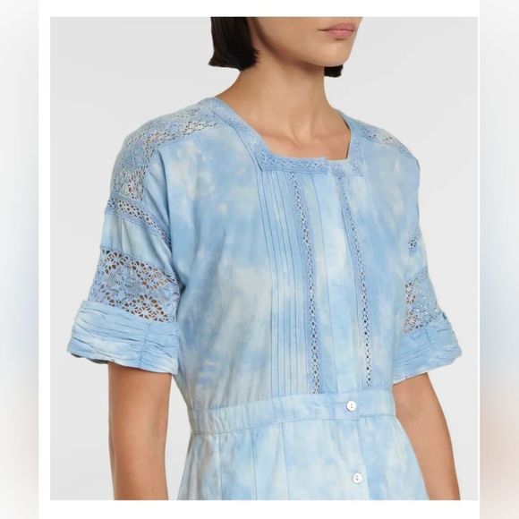 LoveShackFancy Edie Cotton Crochet Lace Midi Dress - Picture 3 of 16